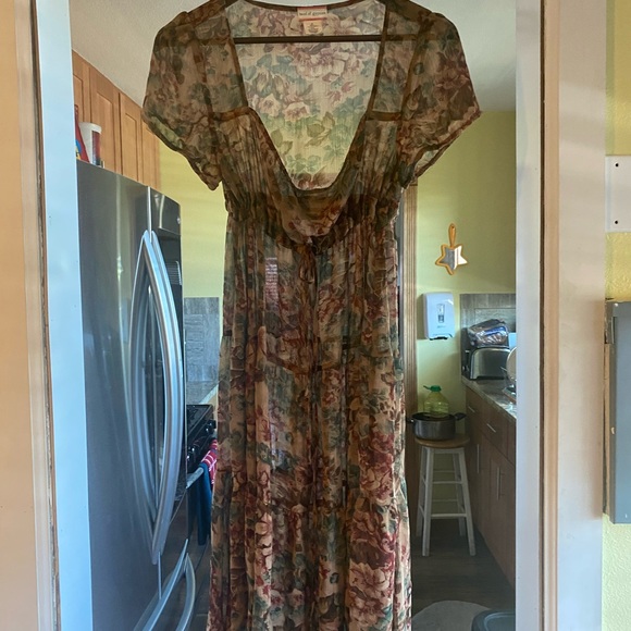 Summer Dress, size medium multicolors, - Picture 2 of 6